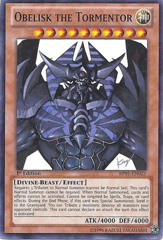 Yu-Gi-Oh! - Obelisk the Tormentor (BP01-EN021) - Battle Pack: Epic Dawn - 1st Edition - Starfoil Rare