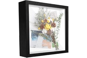 Touyinger 3D Bilderrahmen zum Befüllen 20 x 20cm Bilderrahmen Tief für Objekte 3d Rahmen Objektrahmen für Memorabilia, Auszeichnungen, Hochzeit und Tickets