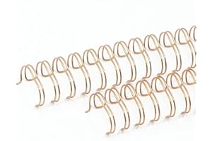 ‎CRAFTELIER Craftelier - Set mit 2 Doppelringbindern für Alben, Notizbücher, Tagebücher oder Kalender | Ideal für Scrapbooking und Bastelprojekte | Ø 1,90 cm (0.75") - Farbe Rose Gold