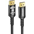 DisplayPort Cable 2M, Display Port Cable 1.4 240hz DP Cable Support 8K@60Hz, 4K@144Hz, 2K@240Hz, HBR3 32.4Gbps, HDR, DSC 1.2, G-Sync & FreeSync Display Cable 2.0 Lead for Laptop Gaming Monitor PC TV