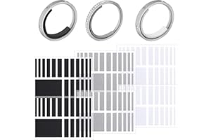 QCCIGE 114 pezzi/6 fogli di regolazione invisibile dell'anello anello di misura allentato anello di protezione anello anello più piccolo distanziatore allentato anello di serraggio anello fisso pezzo per im