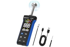 Testeur Humidité, H HOLDPEAK Humidimetre avec Ecran LCD Couleur et Fonction d'alarme, Pour Murs, Bois, Maçonnerie, Béton, Gypse, Matériaux de Construction, 20-40 mm de Profondeur D'analyse