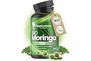 SUPPLENATURA. RHEINLAND [EINFÜHRUNGSANGEBOT] BIO Moringa - 3000mg Tagesdosis I PREMIUM: Indischer Rohstoff I 300 Presslinge - Vegan, Laborgeprüft - Moringa Kapseln von Supplenatura®