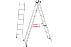 MYPRO Triple Extension Ladder | Aluminium Combination Multipurpose Ladder | 3X7 Tread | EN131 Certified | 150KG Capacity | Ideal for DIY | Extended to 5.73m