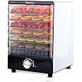 HomeTronix Food Dehydrator 7 Tier Fruit Dryer Meat Drying Machine 350W with Adjustable Temperature Control from 40-70°C, Removable Trays, for Jerky, Meat, Fruit, Vegetables and Healthy Snacks