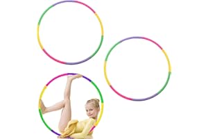 COCCCOON 3PCS Hula Hoop Kids Hula Hoop Collapsible Kids Hula Hoop Kids Weighted Hula Hoop Adjustable Hula Hoops for Kids Ideal for Dancing Games, Swimming Pet Training