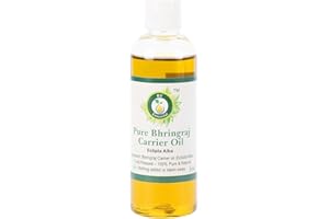R V Essential Pure Bhringraj Oil 100ml (3.38oz)- Eclipta Alba (100% Pure and Natural Rare Herb Series)