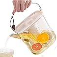 KEYOZA Water Filter Pitcher, Pitcher with Lid, 1200ml Large Capacity Filtered Water Pitcher with Handheld, Clearly Filtered Water Pitcher for Coffee, Juice, Tea Water