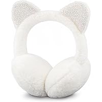 Cache-Oreilles Chat Mignon Pour Femme Et Enfant - Doux Et Chaud En Peluche - Idéal Hiver, Cadeau Noël