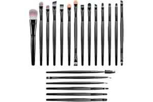 AOOWU Make Up Pinsel Set, 20 Stück Lidschatten Pinselset Makeup Werkzeuge, Gesicht und Augen Kosmetik Schminkpinsel, Kosmetikpinsel für Foundation, Concealers, Rouge und Lidschatten(20pcs)