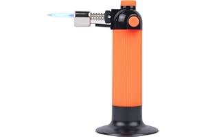 Jazooli Butane Mini Gas Blow Torch Hot Heat Chef Creme Brulees BBQ Baking Cooking Kitchen Restaurant Professional Refillable Soldering Lighter Adjustable Powerful Flame