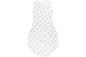 Taricor Saco de Dormir Bebe 100% Algodón 0.5 TOG Saco de Dormir Verano sin Mangas Saco de Dormir de Tamaño Ajustable para Bebé Niños Niñas de 6 a 18 Meses (65cm-85cm, León Gris)