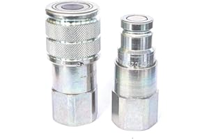 DNP SRL Hydraulic Quick Disconnect Flat Face 1/2" BSP Quick Release Coupling Set - ISO 16028 Standard