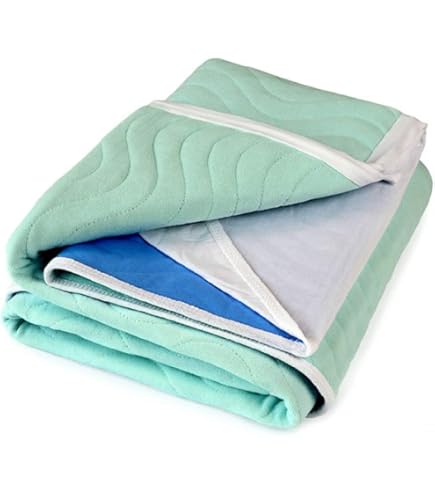 Deluxe Washable Double Bed Incontinence Pad - Waterproof Mattress Protector With Tucks, 4L Capacity