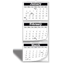 2025 Wall Calendar - 3-Month Wall Calendar Display (Folded in a ...