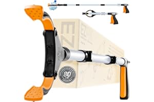 EZPIK® Pinzas Recoger Basura 80 cm - Pinzas Extensibles para Personas Mayores - Palo con Imán Telescópico para Minusválidos y Ancianos - Pinza Recoge Objetos y Fruta [Color Plateado, Pack 2]