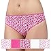 Debenhams Womens Pack Of Five Pink And White Butterfly Print High Leg Briefs 16