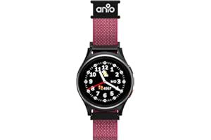 Anio 6 wasserdichte Kinder-Smartwatch - mit GPS Tracker & SIM, Anrufe, Nachrichten, SOS, Schulmodus, Schrittzähler - mit Congstar Prepaid SIM-Karte, Hibiscus