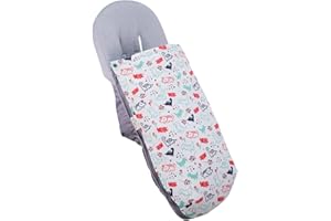 JYOKO KIDS Saco Universal para Cochecito y silla de Paseo, Saco de abrigo para Carrito de Bebé Con Forro de Algodón, Primavera/Entretiempo (DINO PARTY, ALGODON)