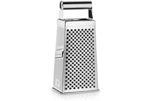 WMF Gourmet Vierkantreibe, 8 x 24 cm, Reibe Edelstahl, 4 Reibeflächen, ideal als Kartoffelreibe, Gemüsehobel, Cromargan, spülmaschinengeeignet