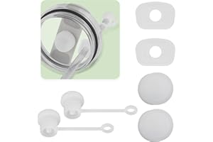 NEEPANDA Nearockle 3set Silikon Spill Proof Stopper, Strohhalm Abdeckung Fit für Stanley Tumbler 1.0 und 2.0 Version 30oz|40oz, Becher Stanley Cup Zubehör(Klar)