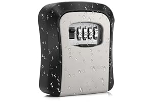 AWOGIPD Cassetta di sicurezza con codice a 4 cifre, Cassaforte per Chiavi Montata a Parete, Cassetta di Sicurezza a Chiave Impermeabile, Cassetta portachiavi impermeabile e antiruggine, per casa