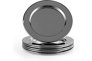 ECHTWERK Set di sottobicchieri in acciaio inox, sottobicchieri, portabicchieri, sottobicchieri rotondi per vetro, tazze, vasi, candele, antigraffio, Ø circa 8 cm, edizione nera, 6 pezzi