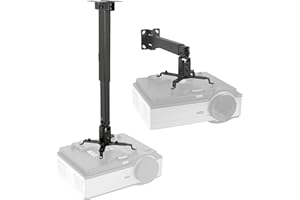 BuFan Projector Ceiling Mount, Universal Vaulted Bracket with Adjustable Extension Pole to 26.7" for LCD DLP Projector