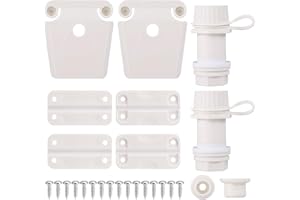 Sinbana 26pcs Kit de Pièces Echange pour Glacière Compatible avec Igloo, Comprenant Charnière Loquets Bouchon Vidange Bouchon en Caoutchouc Vis pour Réparation Remplacement de Glacière Congélateur