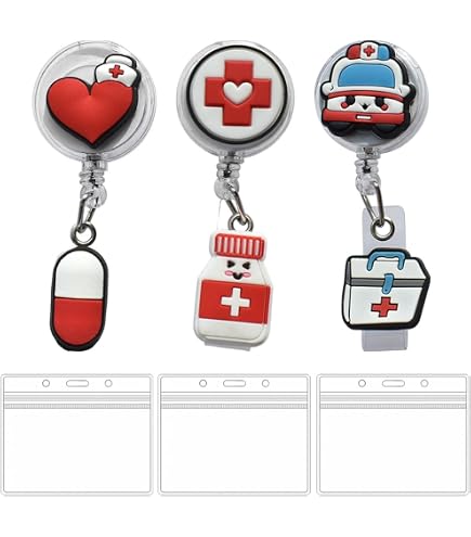 Lot De 4 Porte-badges Rétractables Automne – Designs Mignons (citrouille, Feuille, Gland…) Pour Infirmières, Profs Ou Employés De Bureau