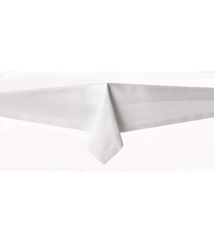 LTITEX - Tafelkleed rond wit damast Atlas 240 cm