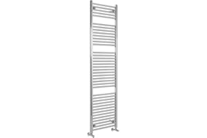 Warmehaus Contemporary Straight Bathroom Heated Towel Rail Radiator Rad 1800 x 500 Chrome
