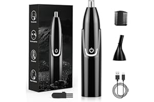 ‎BRIGIN Brigin Nasenhaartrimmer, Wiederaufladbarer Nasenhaarschneider mit LED-Anzeige, 2 IN 1 Schmerzfreier Multifunktionaler Ohr und Nasenhaartrimmer mit IPX7 Wasserdichten (XJQ-3011)