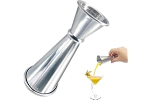 GEERDAN Misurino per Cocktail in Acciaio Inossidabile, Japanese Style Jigger, Jigger Barman Graduato Professionale, Bilancia Incorporata 30ml, 60ml, 15ml, 22.5ml, 45ml(Argento) (30/60ML)