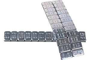 BB-EP Adhesive Weights, 4 Bars, 60 g Each (12 x 5 g) Balancing Weight, Balancing Weight for Alloy Wheels, Shiny Silver, 240 g