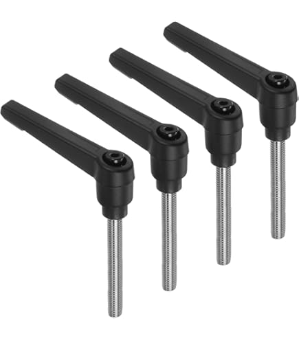 2 Stück Klemmhebel Griff M12 X 32mm - Kohlenstoffstahl Schwarz