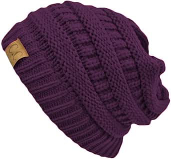 Slouchy Knit Oversized Beanie Cap Hat 