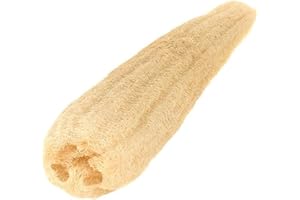 CUEYU Spugna di luffa naturale, spugna da doccia corpo intero esofoliante a base di luffa e lavaggio piatti multifunzione (35-40cm(1pcs))