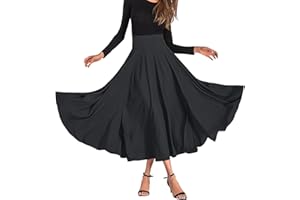 MTROTE HXUE Falda Talle Alto - Sin Tirantes Retro Talón Largo Moda Swing Sexy Cinturón Falda Larga Bolsillos Laterales Falda Paraguas Una Palabra