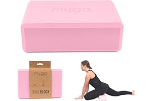 ‎MYGA Myga Yoga Block - Lightweight EVA Foam Yoga Block - High Density Non-Slip Block for Yoga Poses, Pilates, Balance and Flexibility - 7 Colours to Choose From