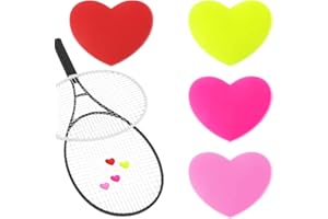 Giantree Lot de 4 amortisseurs de tennis en silicone en forme de cœur pour raquette de tennis, excellent cadeau de tennis