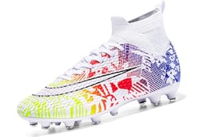 Hmhnsya Scarpe da calcio unisex da uomo professionali scarpe da calcio High Top Spike Cleats Athletics per ragazzi bambini scarpe da calcio