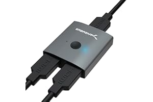 SABRENT HDMI Switch Splitter 4K@60Hz | HDMI 2.0 Bidireccional | Soporta 4K 3D 1080P | para Xbox, PS4/5, HDTV BLU-Ray, Nintendo Switch, Apple y Windows Ordenadores y más [DA-HSW2]