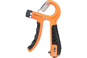 Lucky Sue Grip Strengthener with Counter, 10-150 LB Adjustable Resistance Hand Grip Trainer with Stainless Steel Spring for Strong Muscle, Wrists, Fingers, Forearm