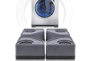 Actvty Anti Vibration Pads, Washing Machine Foot Pads, Non Slip Shock and Noise Cancelling Mat for Washer and Dryer Machine Support Protects Pedestals Set of 4