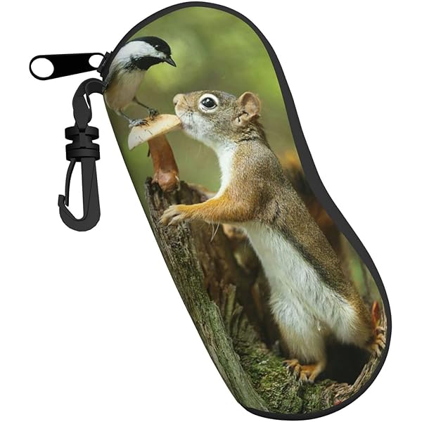 Capybara Brillenetui Mit Karabiner - Weiches Neopren Etui Für Sonnenbrillen & Lesebrillen