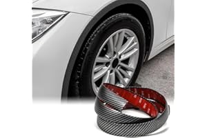 Blueshyhall Lot de 2 Autocollant Passage de Roue, 1,5 m x 3,5 cm Garde-Boue de Roue pour Auto, Protection de Passage en Forme de L pour Voiture, Protection de Sourcil de Roue de Voiture (Carbon)