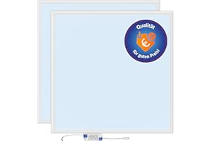 LECOM LED Panel 62 x 62 Prismatic Diffuser PMMA UGR<19 Colour Rendering CRI>90 Luminous Flux 4000 lm 100 lm/W Dimmable with FB or Wall Dimmer Ceiling Light Grid Ceiling