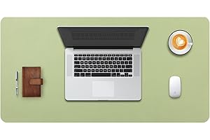 DOBAOJIA Podkładka pod Mysz Duża, Podkładka na biurko, Mata na Biurko, Biurkowy Blotter, Podkładka pod Laptopa, Podkładka do Pisani, skóra PU wodoodporna + zamszowa antypoślizgowa 80 x 40cm (Jasnozielony)