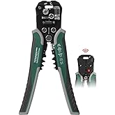 TESMEN TWS-322 Self Adjusting Wire Stripper with Non-Contact Voltage Detection, 4-in-1 Automatic Wire Stripper Tool, Universa